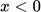 $$\begin{equation}<br />
x<0<br />
\end{equation}$$