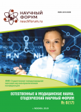 XVII Студенческая международная научно-практическая конференция «Естественные и медицинские науки. Студенческий научный форум»