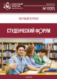 Научный журнал «Студенческий форум» выпуск №17(17)  