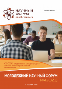CCCXXI Студенческая международная научно-практическая конференция «Молодежный научный форум»