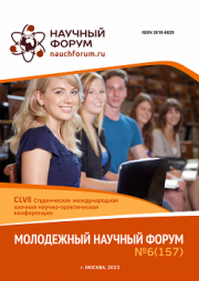 Завершена CLVII Студенческая международная научно-практическая конференция «Молодежный научный форум»