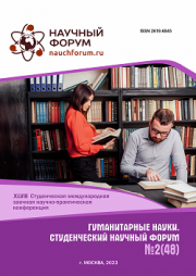 Завершена XLVIII Студенческая международная научно-практическая конференция «Гуманитарные науки. Студенческий научный форум»