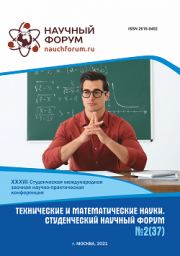 Завершена XXXVII Студенческая международная научно-практическая конференция «Технические и математические науки. Студенческий научный форум»