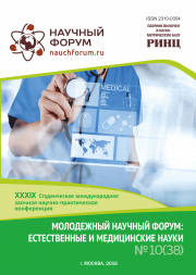 XXXIX Студенческая международная заочная научно-практическая конференция «Молодежный научный форум: естественные и медицинские науки» завершена