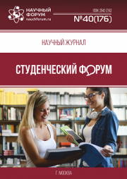 Размещен научный журнал «Студенческий форум» выпуск № 40(176)